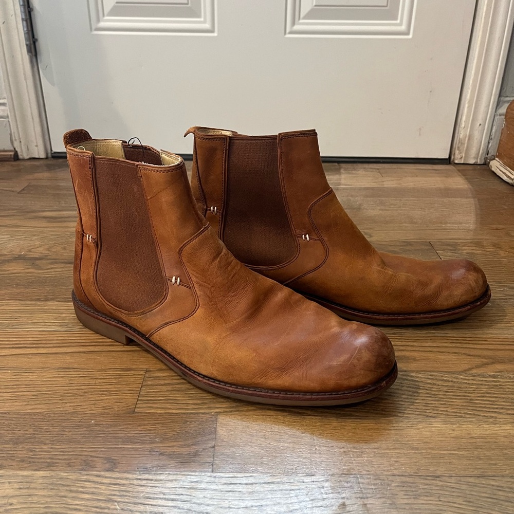 UGG "Stevenson" Chelsea Boots Tan Leather 1003752 Blokecore | Men's Size 13
